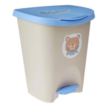Imagem de Lixeira Infantil Bear Com Pedal Azul Usual Utilidades