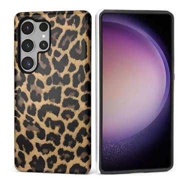 Imagem de Kapadiy Capa para Samsung Galaxy S24 Ultra [design leopardo tão legal] - Capa protetora de corpo inteiro à prova de choque com proteção dupla híbrida (silicone + policarbonato rígido) para homens e