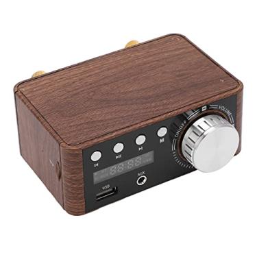Imagem de ZJchao Mini Amplificador de Energia 5.0, Concha de Grão de Madeira 50WX2, Disco U e MP3 Decoding, Entrada Estéreo, Conexão Estável, Suporta Vários Dispositivos, Vida útil Longa,