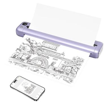Imagem de Rongta Impressora portátil, Bluetooth F81 e WiFi sem tinta, sem fio, para viagens, compatível com telefone e laptop Android iOS, suporta carta dos EUA de 21,6 cm x 28 cm para escritório, casa, carro