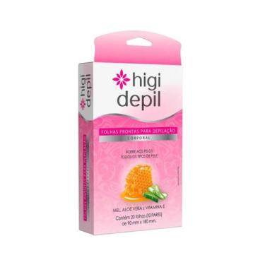 Imagem de Folhas Depilatórias Prontas 10 Pares Para o Corpo Higi Depil