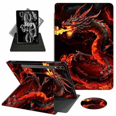 Imagem de ACWDMKH Capa para tablet Samsung Galaxy Tab S10 Plus/S9 FE Plus/S9 Plus 5G de 12,4 polegadas, rotação de 360 graus, capa fólio de couro PU com suporte giratório de 360 graus com despertar/hibernar
