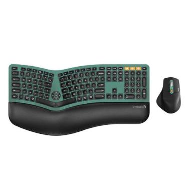 Imagem de Teclado e mouse Combo ProtoArc EKM01 Plus Ergonômico Verde