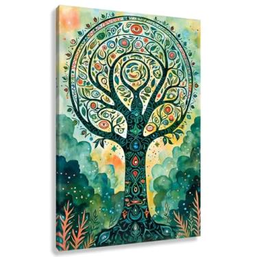 Imagem de Árvore da Vida Arte de parede Impressão em tela Olhos Natureza Decoração Fotos Pintura para sala de estar 40x60cmx1