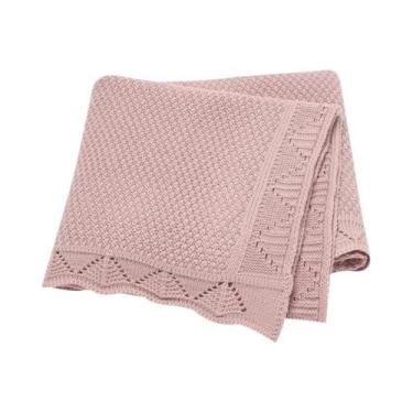 Imagem de Cobertores De Bebê Super Macios De Cor Pura 100x80cm Malha Recém-nasci