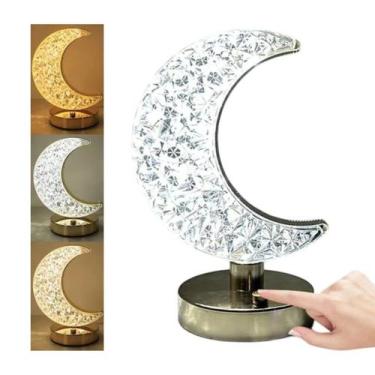 Imagem de Luminária de Mesa LED USB Lua Pequena Iluminação Decorativa Luz Branco