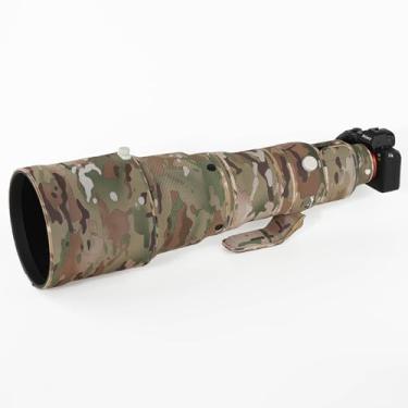 Imagem de CHASING BIRDS Capa protetora de lente impermeável camuflada para Sony FE 600 mm F4 GM OSS capa protetora de lente à prova de chuva (camuflagem deserto, com TC 1,4X (SEL14TC))