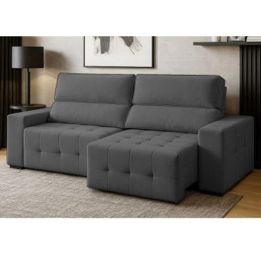 Imagem de Sofá 3 Lugares Retrátil Reclinável 210cm Veludo Village Ferguile