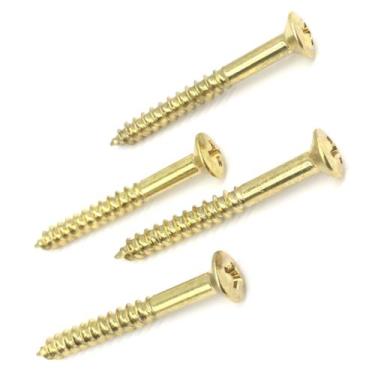 Imagem de 4 Parafuso Neck Plate Corpo Guitarra Baixo 4.5x45 Dourado GD - SPIRIT