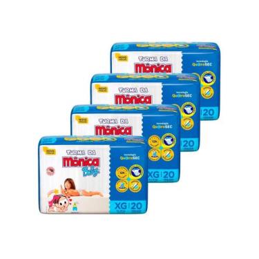 Imagem de Kit Fralda Turma da Mônica Baby  Jumbo - Tam XG - 80 Fraldas - OFERTA