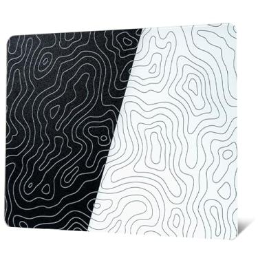 Imagem de Mouse pad de vidro para jogos, mouse pad rígido topográfico para jogos, tapete de mouse grande profissional 410 mm x 310 mm, superfície de vidro especial com precisão e velocidade aprimoradas