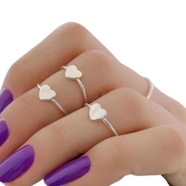 Imagem de Anel falange coração regulavel de Prata legitima 925 - Isa Roncari joi