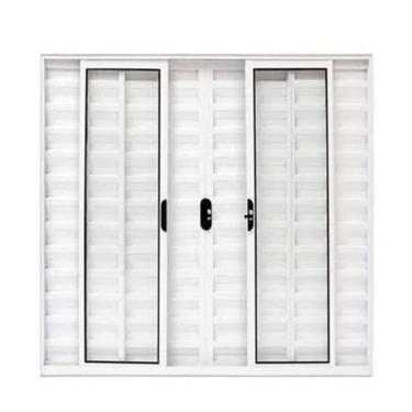 Imagem de Veneziana 6 Folhas Aluminio Branco 1,00x1,50 S/grade