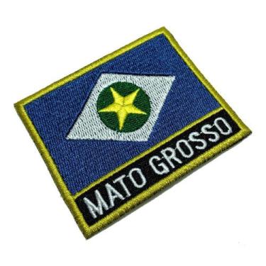 Imagem de BE0193NT01 Bandeira Mato Grosso Brasil Bordado Termo Adesivo - BR44