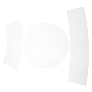 Imagem de Conjunto de 3 peças de modelos de costura de acrílico transparente, ferramentas de patchwork duráveis para design de chapéu de balde, padrões modernos exclusivos, réguas de precisão para projetos de