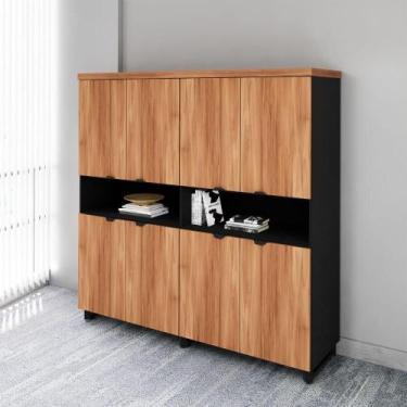 Imagem de Armário Estante de Escritório 8 Portas de Abrir 2 Nichos F5 - F5 Offic