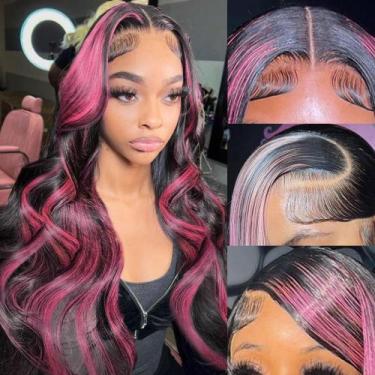 Imagem de Peruca frontal de renda Keabalo Ombre Human Hair Body Wave 22"