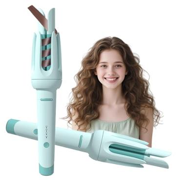 Imagem de Modelador de cachos automático, modelador de cachos de 1,25 polegadas, varinha de cachos de aquecimento rápido com tela de LED e 3 temperaturas, desligamento automático de 60 minutos, antiqueimaduras