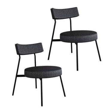 Imagem de Conjunto 2 Poltronas Stout Corriente Est.Preta - Metalig