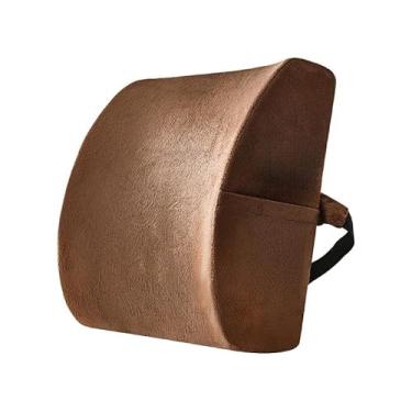 Imagem de FashionCha Travesseiro de apoio para as costas, alça ajustável versátil, espuma de memória, encosto confortável para sofá, cadeiras de escritório para jogos e, CafÉ