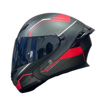 Imagem de Capacete De Motocicleta Unissex Aprovado Pelo DOT Com Visor Duplo Prot