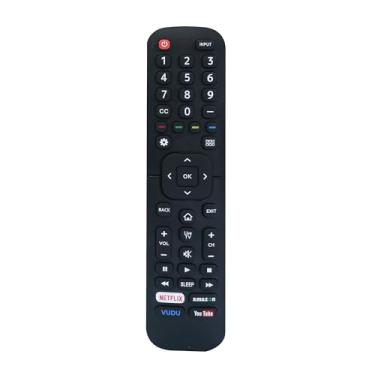 Imagem de Controle remoto de substituição compatível com Hisense TV EN2A27, conectividade infravermelha (não é necessária configuração) [Pacote com 2]