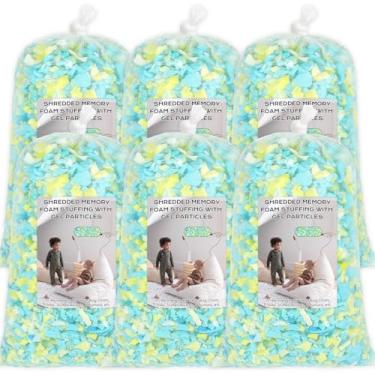 Imagem de Garifon Enchimento de saco de feijão, enchimento de espuma viscoelástica desfiada de 13,6 kg, enchimento de cadeira de pujão, enchimento de refil de saco de feijão, enchimento de saco de pancada