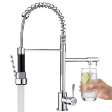Imagem de Torneira Monocomando Cozinha de Bancada Cromada Gourmet Yab