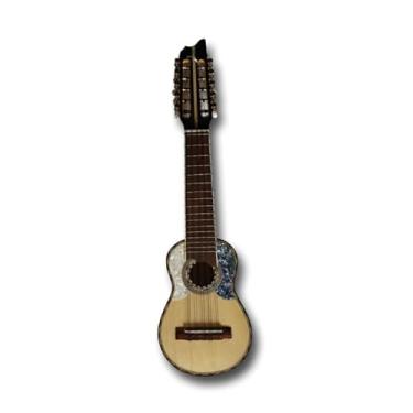 Imagem de Charango Boliviano Boca Tradicional Naranjillo Branco e Azul