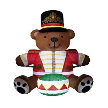 Imagem de Enf. Musical Urso/Tambor Inflável Bluetooth 9LEDS Bivolt