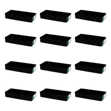 Imagem de ORGANIZADOR PP MODULAR C/DIVISORIAS PRETO 35,5 X 10,5 X 7,5 CM