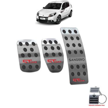 Imagem de Pedaleiras Manual Renault Sandero Gt Line 2008 A 2013 Preto