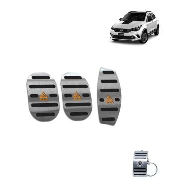 Imagem de Pedaleiras Fiat Argo Trekking Em Aço Inox Preto