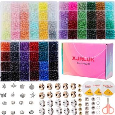 Imagem de Kit de fabricação de pulseiras de miçangas de vidro XJRLUK com 3000 pe