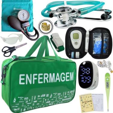 Imagem de Kit Enfermagem Premium Basico - Love Saude, VERDE ENFERMAGEM INCOTERM
