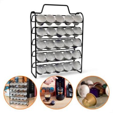 Imagem de Suporte Porta 50 Cápsulas Cafe Nespresso- Preto - MAGALU