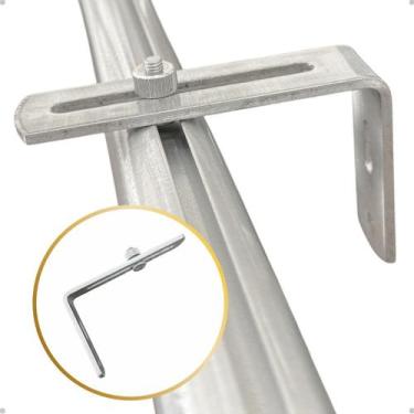 Imagem de Kit Suporte Arona Varão Suiço Simples Deslizante em L Cortina Wave 19 
