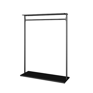 Imagem de Ganchos de prateleira para casacos, armazenamento simples, multifuncional, cabideiro, quarto, casa, sala de estar, loja de roupas, cabideiro, pendurar para decoração de casa (preto, médio)