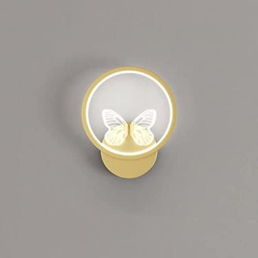 Imagem de Luminária de parede LED, arandelas de parede modernas, luminária de parede em forma de borboleta, luminária de cabeceira de 13 W compatível com sala de estar, mesa de cabeceira, luminária de