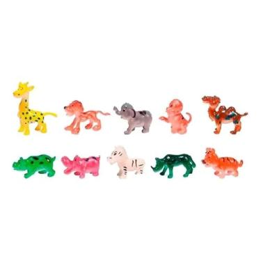 Imagem de Kit de Animais Selvagens em Miniatura Estilo Cartoon, 10 Peças, Brinquedo Infantil