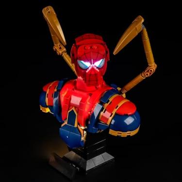 Imagem de GEAMENT LED Light Kit Compatible with Lego Iron Spider-Man Bust 76326 Building Blocks Model (Model Set Not Included)