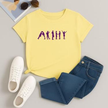 Imagem de Camiseta 100% Algodão Estampada Army Letreiro 610 Linda Fofa Look Ootd