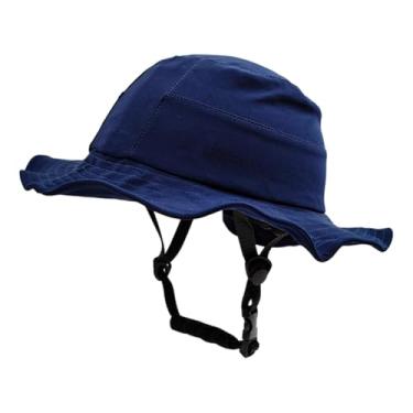 Imagem de Baoblaze Capacete de bicicleta, chapéu de sol, absorve choques, confortável, respirável, proteção solar, chapéu em formato de capacete adulto para mulheres, Blue L
