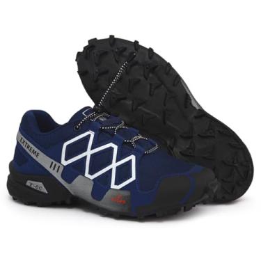 Imagem de Tênis Extremecross Speed Trekking Trilha Academia Corrida CIclismo Trava Cross Masculino Feminino T-Shoes (Marinho, BR, Adulto, Numérico, 35)
