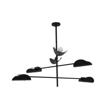 Imagem de Lustre Pendente Remo Trio Articulável Industrial Preto 1,30 Metro 699 