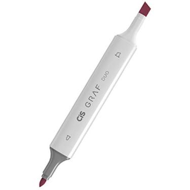 Imagem de Graf Duo Marcador Artistico c/ 2 Pontas (Ogiva/Chanfrada), CIS, Old Red, Blister com 1 unidade