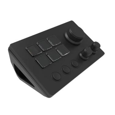 Imagem de FVDPWYE Controlador de transmissão Dock Gaming Atalho de teclado compatível com PC e teclado macro de streaming ações de gatilho para podcasting, Preto
