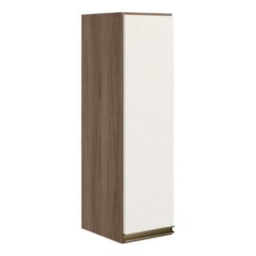 Imagem de Armario Aereo 1 Porta Mdf 25 Cm Kali 12200 Carvalho Toq Off White Ceti