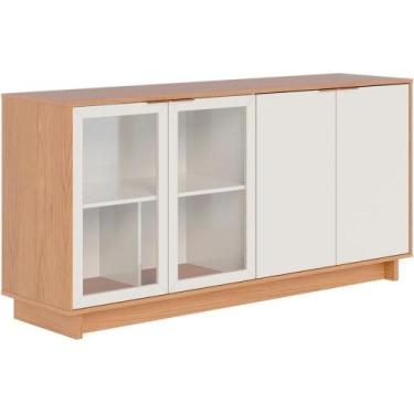 Imagem de Balcao Buffet Aparador 160 Cm 4 Portas V1524 Freijo Off White Clb Frei