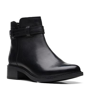 Imagem de Clarks Bota feminina Maye Ease Ankle Boot, Couro preto, 10